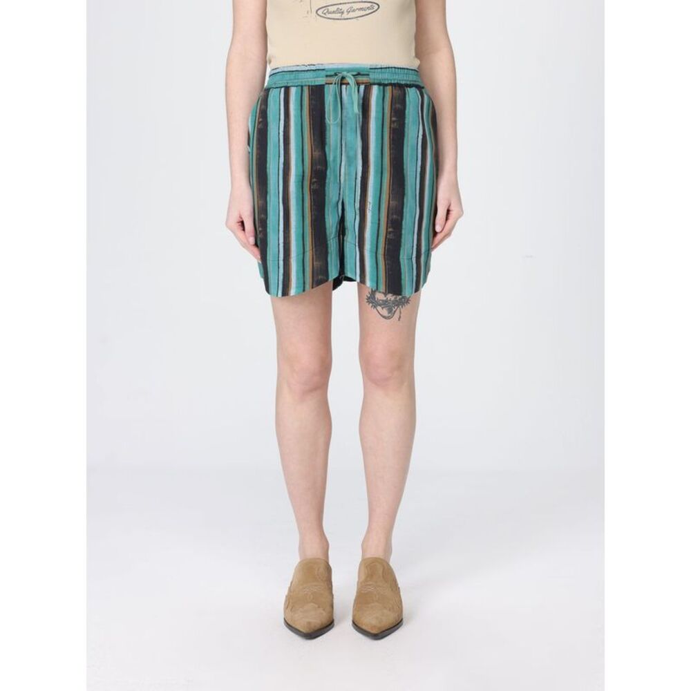 Pinko Women Pinko Striped Viscose And Virgin Wool Shorts